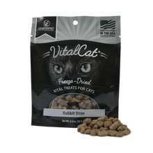 Load image into Gallery viewer, VITAL ESSENTIALS CAT FREEZE DRIED RABBIT BITES TREAT 0.9OZ