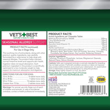 Load image into Gallery viewer, VET'S BEST SEASONAL ALLERGY RELIEF 60TAB