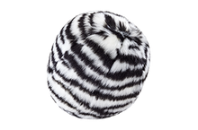 Load image into Gallery viewer, FLUFF & TUFF ZEBRA BALL NO SQUEAKER MEDIUM 5.5"