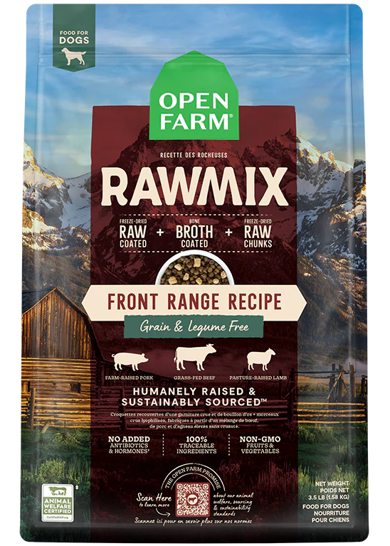 OPEN FARM RAWMIX FRONT RANGE GRAIN FREE DOG 3.5LB