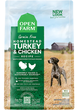 Load image into Gallery viewer, OPEN FARM TURKEY AND CHICKEN GRAIN FREE 22LB

