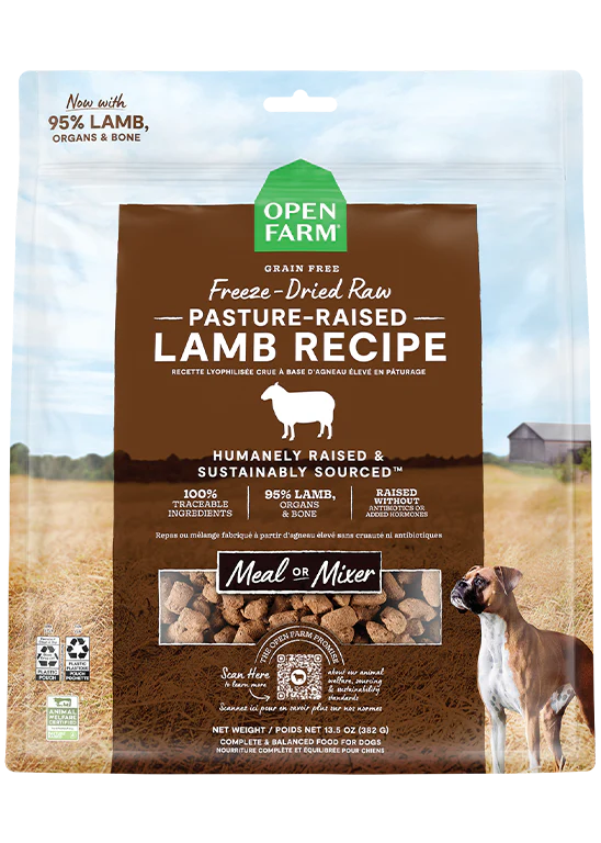 OPEN FARM FREEZE DRIED LAMB 13.5OZ