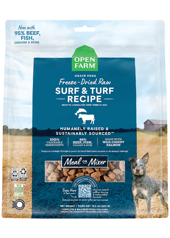 OPEN FARM FREEZE DRIED SURF & TURF 13.5OZ