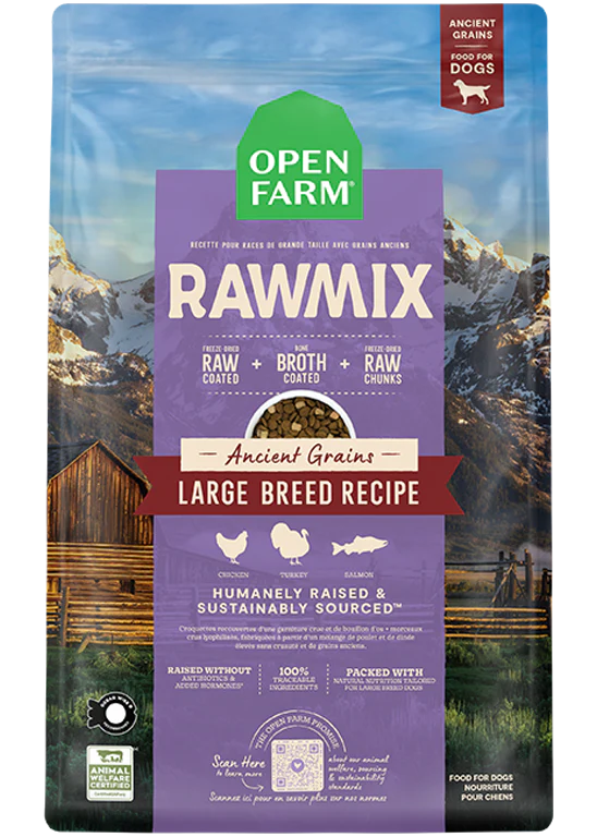OPEN FARM RAWMIX LARGE BREED ANCIENT GRAIN DOG 20LB