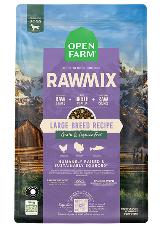 OPEN FARM RAWMIX LARGE BREED GRAIN FREE DOG 20LB