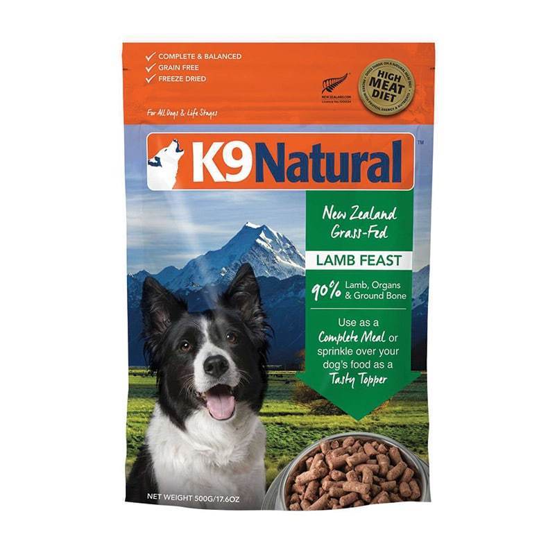 K9 NATURAL LAMB FREEZE DRIED 500G