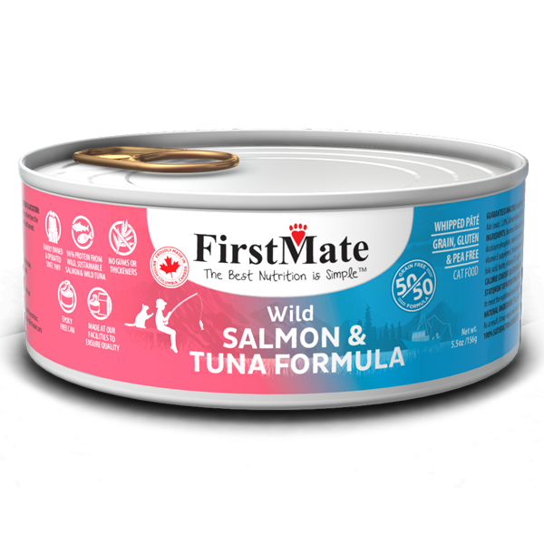 FIRST MATE 50/50 SALMON/TUNA CAT CAN 5.5OZ