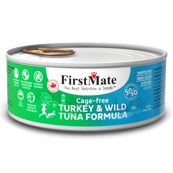 FIRST MATE 50/50 TURKEY/TUNA CAT CAN 5.5OZ