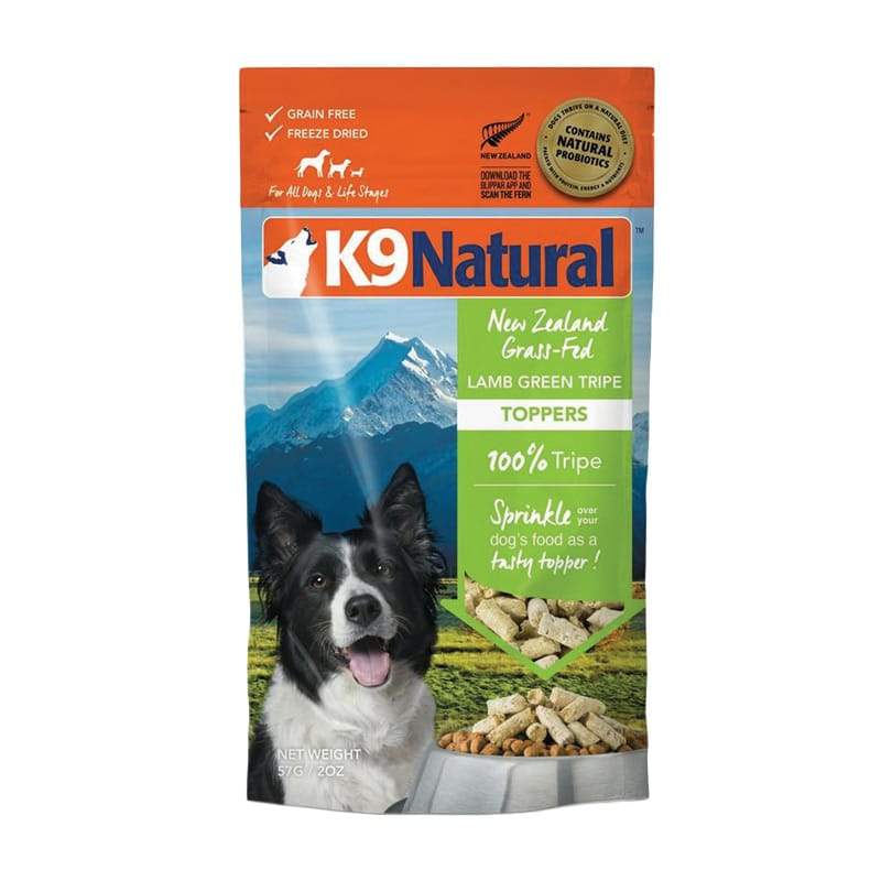 K9 NATURAL FREEZE DRIED LAMB GREEN TRIPE TOPPER 57G