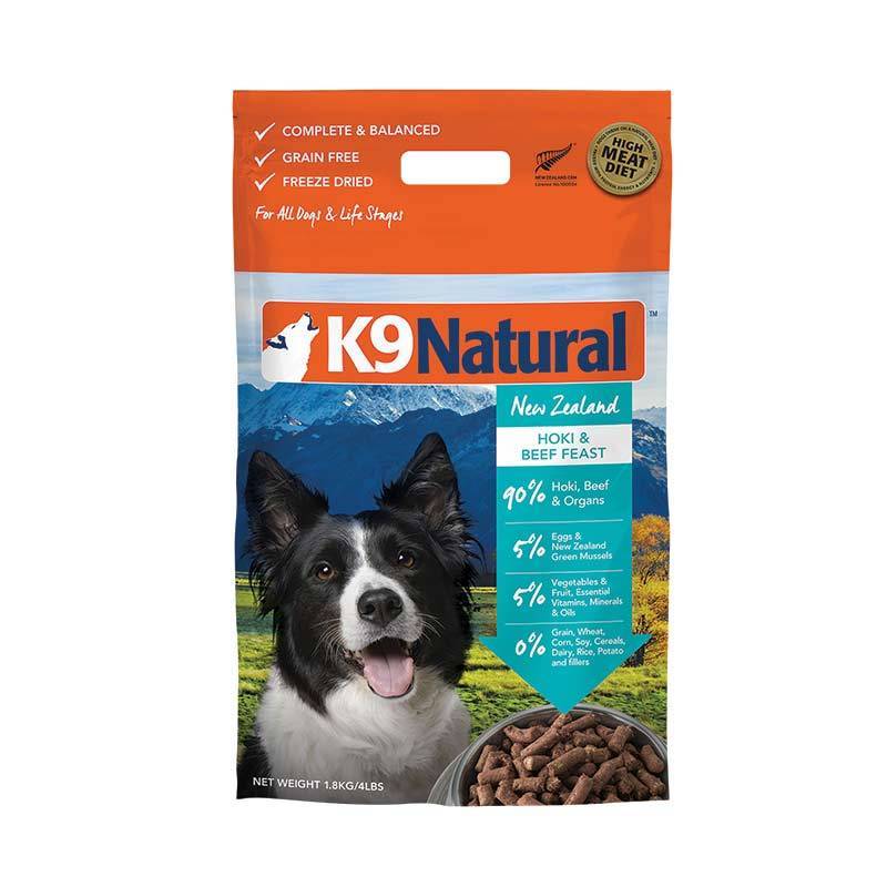 K9 NATURAL HOKI/BEEF FREEZE DRIED 1.8KG