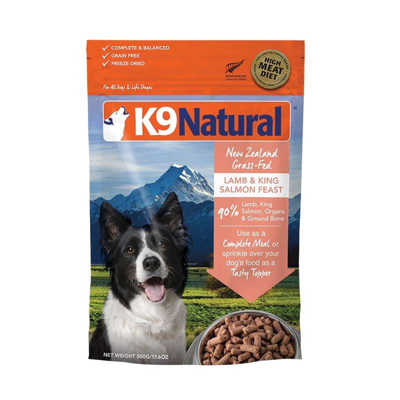 K9 NATURAL LAMB/SALMON FREEZE DRIED 500G