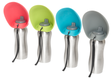 Load image into Gallery viewer, MESSY MUTTS STAINLESS STEEL TRAVEL WATER BOTTLE RED
