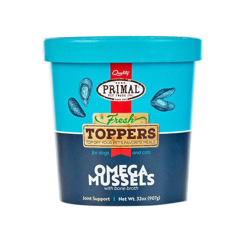 PRIMAL OMEGA MUSSELS FRESH TOPPER 32OZ