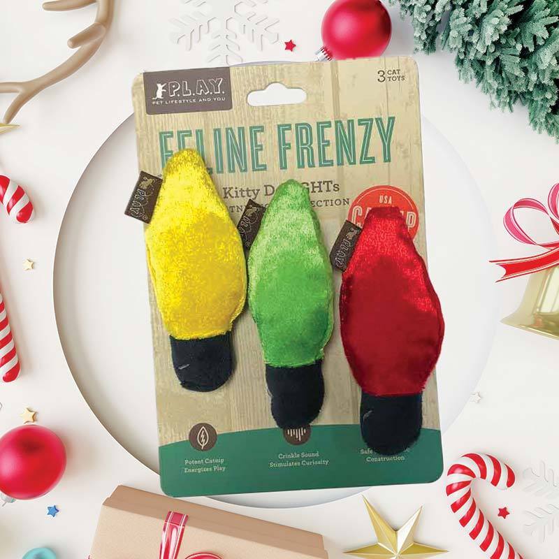 PLAY FELINE FRENZY HOLIDAY LIGHTS 3PK