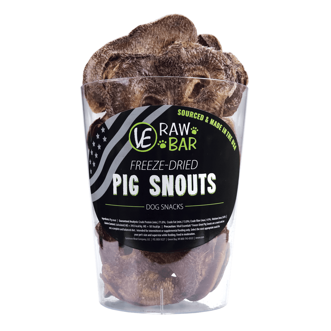 VITAL ESSENTIALS RAW BAR FREEZE-DRIED PIG SNOUTS