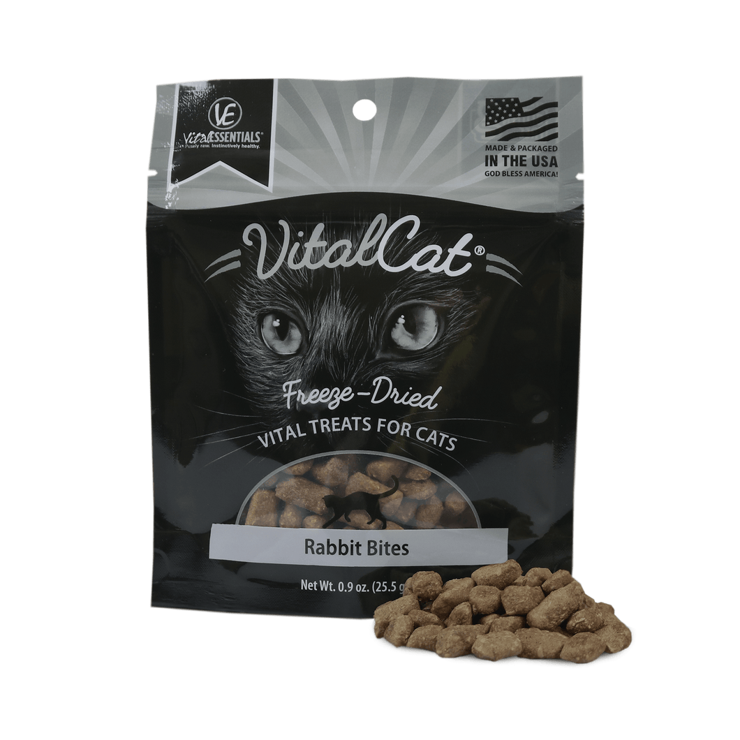 VITAL ESSENTIALS CAT FREEZE DRIED RABBIT BITES TREAT 0.9OZ