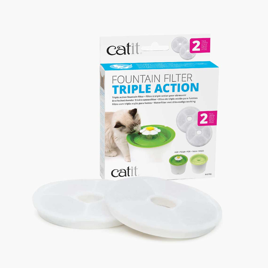 HAGEN CATIT TRIPLE ACTION FILTER 2PK