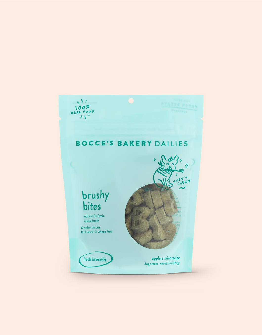 BOCCE'S SOFT CHEWY BRUSHY BITES 6OZ