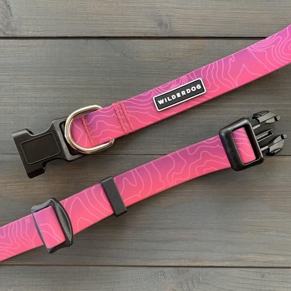 WILDERDOG COLLAR WATERPROOF PLUM SMALL