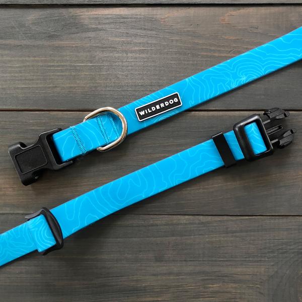 WILDERDOG COLLAR WATERPROOF TEAL SMALL