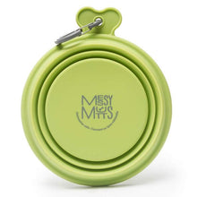 Load image into Gallery viewer, MESSY MUTTS SILICONE COLLAPSIBLE BOWL GREEN SM
