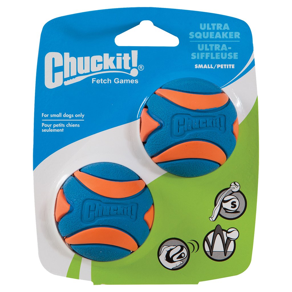 CHUCK IT ULTRA SQUEAKER BALL 2PK SMALL