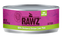 Load image into Gallery viewer, RAWZ 96% CHICKEN/CHICKEN LIVER PATE CAT CAN 156G
