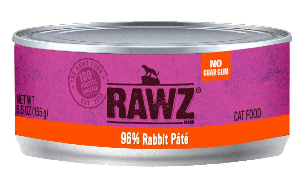RAWZ 96% RABBIT PATE CAT CAN 156G