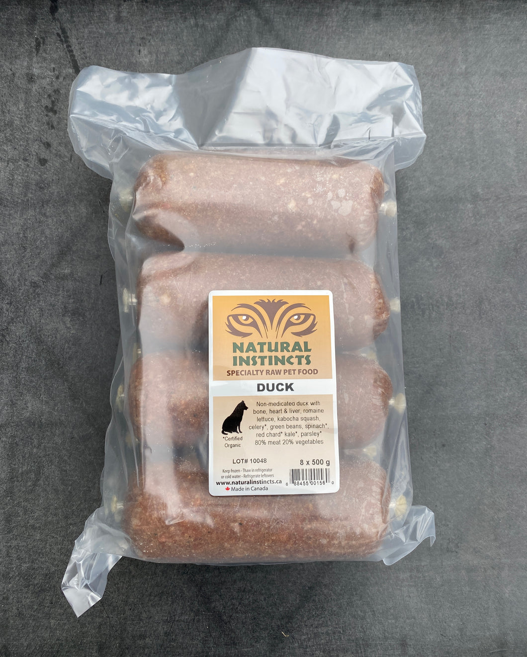 NATURAL INSTINCTS DOG DUCK/VEG MEAL 8 X 500G