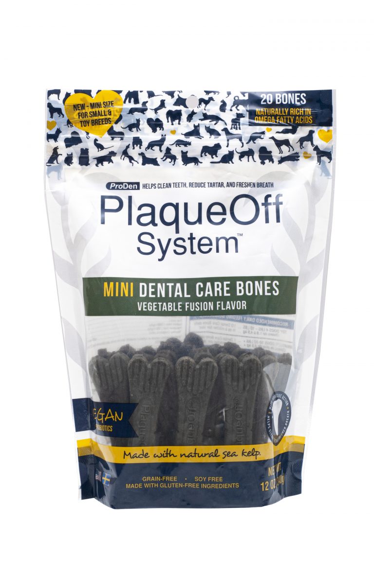 PLAQUEOFF DENTAL BONES MINI VEGGIE 17OZ