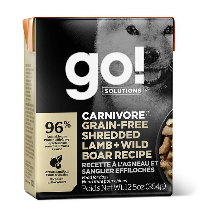 GO DOG CARNIVORE GRAIN FREE LAMB/BOAR TETRA 354G
