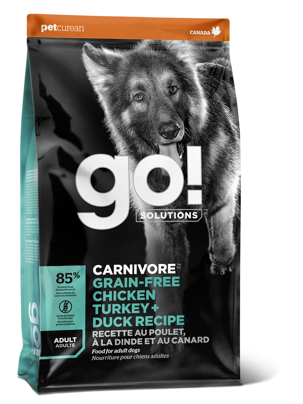 GO DOG CARNIVORE GRAIN FREE CHICKEN/TURKEY/DUCK 22LB