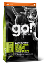 Load image into Gallery viewer, GO DOG CARNIVORE GRAIN FREE CHICKEN/TURKEY/DUCK PUPPY 22LB
