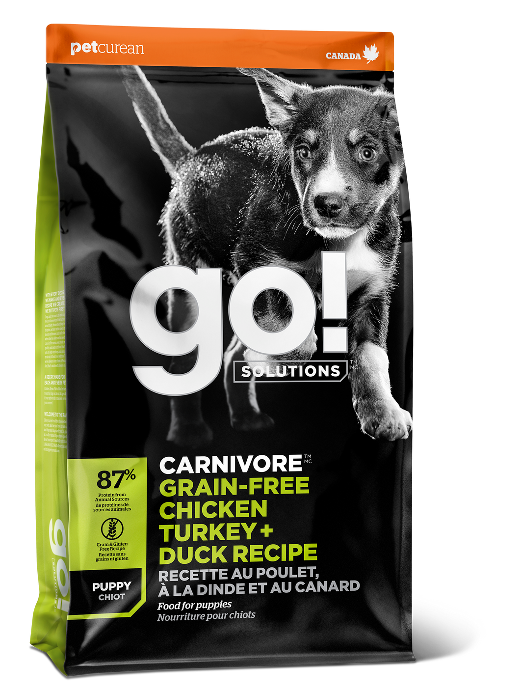 GO DOG CARNIVORE GRAIN FREE CHICKEN/TURKEY/DUCK PUPPY 22LB