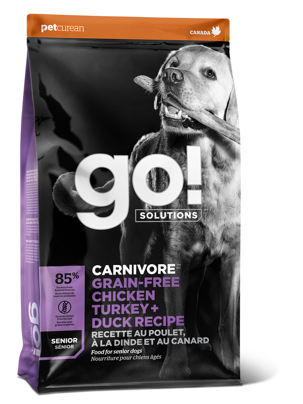 GO DOG CARNIVORE GRAIN FREE CHICKEN/TURKEY/DUCK SENIOR 22LB