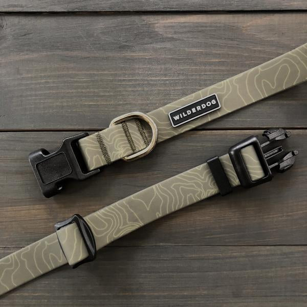 WILDERDOG COLLAR WATERPROOF OLIVE LARGE