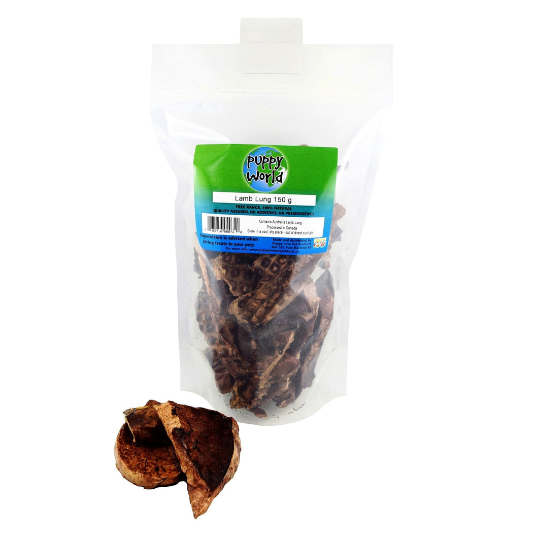 PUPPY WORLD NEW ZEALAND LAMB LUNG 150G
