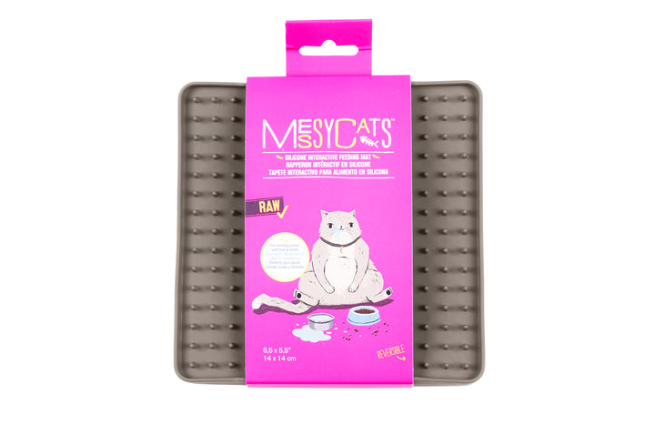 MESSY MUTTS INTERACTIVE REVERSIBLE FEEDING MAT GREY