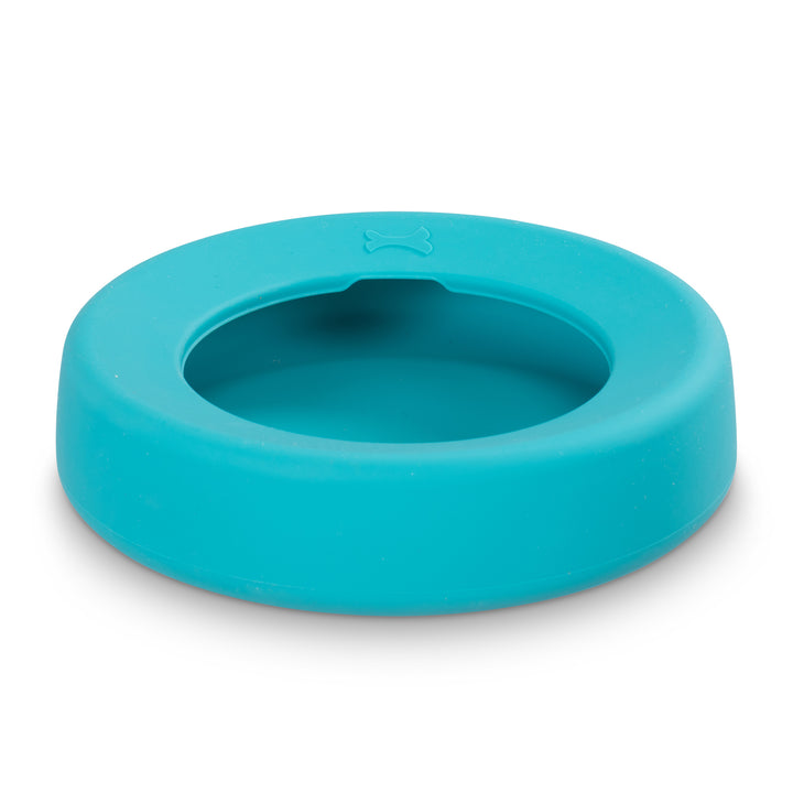 MESSY MUTTS SILICONE NON-SPILL BOWL BLUE