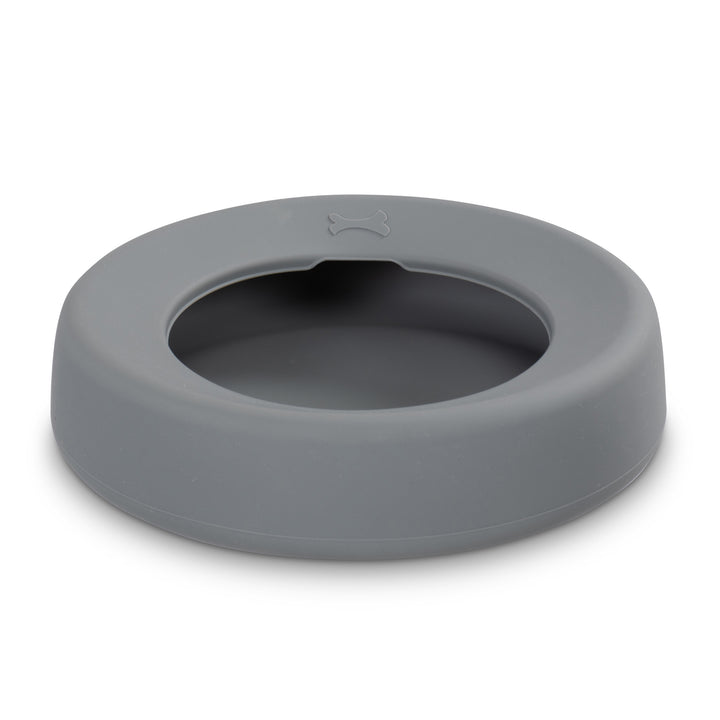MESSY MUTTS SILICONE NON-SPILL BOWL GREY
