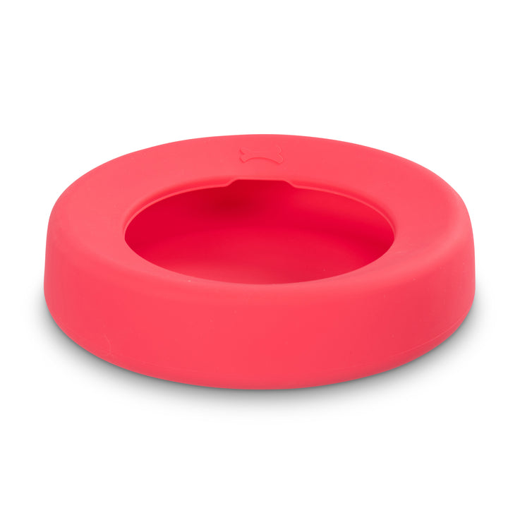 MESSY MUTTS SILICONE NON-SPILL BOWL RED
