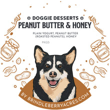Load image into Gallery viewer, BRINDLEBERRY ACRES FROZEN DOGGIE DESSERTS PEANUT BUTTER/HONEY 3OZ
