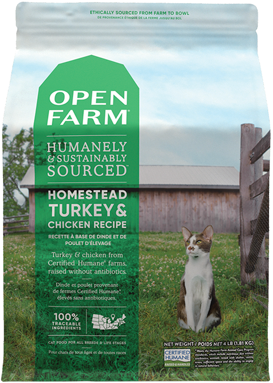 OPEN FARM CHICKEN/TURKEY CAT DRY 4LB