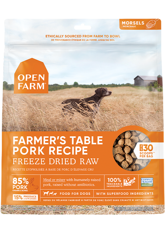 OPEN FARM FREEZE DRIED PORK 13.5OZ