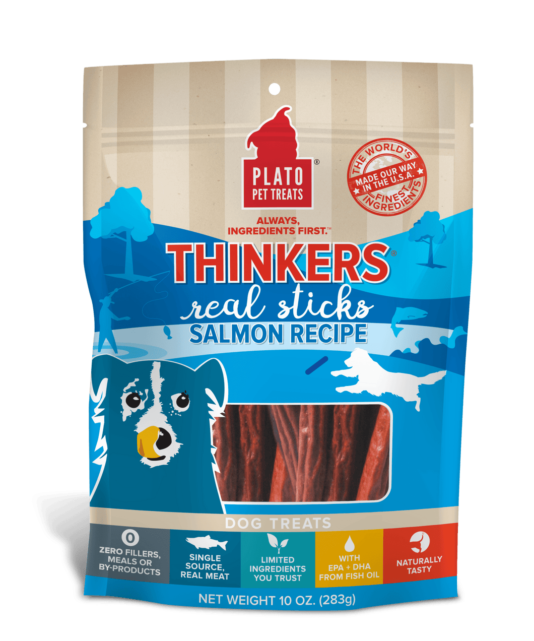 PLATO THINKERS SALMON STICK 10OZ
