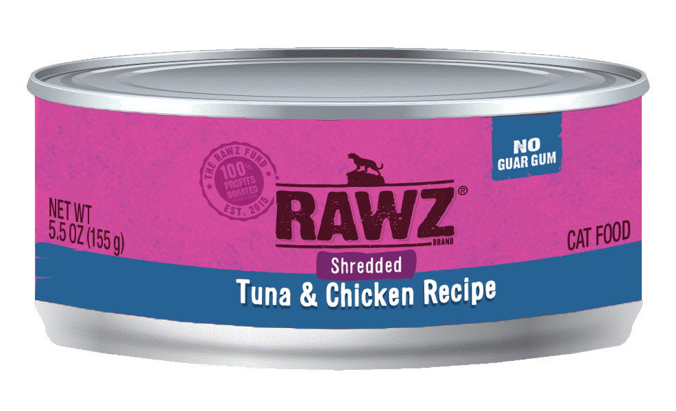 RAWZ TUNA/CHICKEN SHREDDED CAT CAN 156G