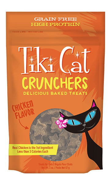 TIKI CAT CRUNCHERS GRAIN FREE CHICKEN PUMPKIN 2OZ