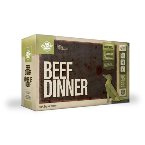 BIG COUNTRY RAW BEEF DINNER CARTON 4LB