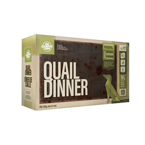BIG COUNTRY RAW QUAIL DINNER CARTON 4LB