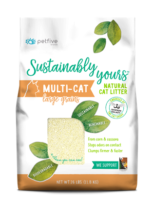 SUSTAINABLY YOURS CAT LITTER LARGE GRAIN 26LB